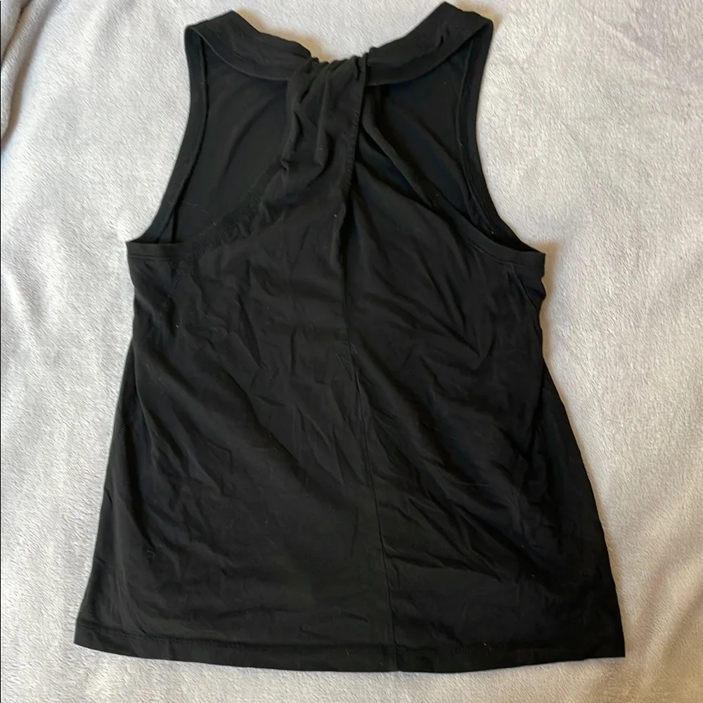 Anthropologie Black Tank Top with Racerback Style Design